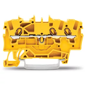   Bloc terminal de alimentare cu 3 fire Wago 1,5 mm², galben (2001-1306)