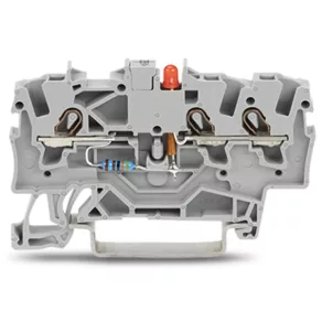   Clemă de racordare Wago cu 3 conductoare, gri (2001-1321/1000-413)