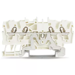   Bloc de borne ecranat Wago cu 4 fire, 2,5 mm², alb (2002-1408)