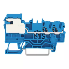   Bloc de borne Wago cu 2 fire, tip N, 2,5 mm², albastru (2002-7214)