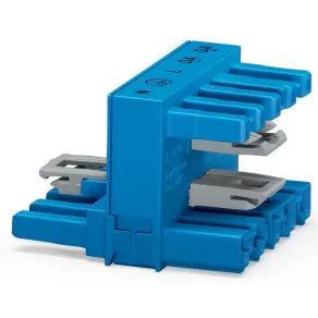   Conector de distribuție Wago cu 5 poli, cod I, albastru (770-993)