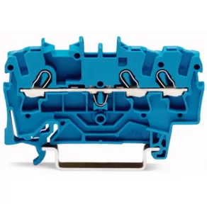   Conector de trecere Wago cu 3 conductori, albastru (2000-1304)