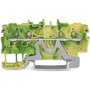   Bloc de conectare cu 4 fire pentru împământare Wago, 1 mm², verde-galben (2000-1407)