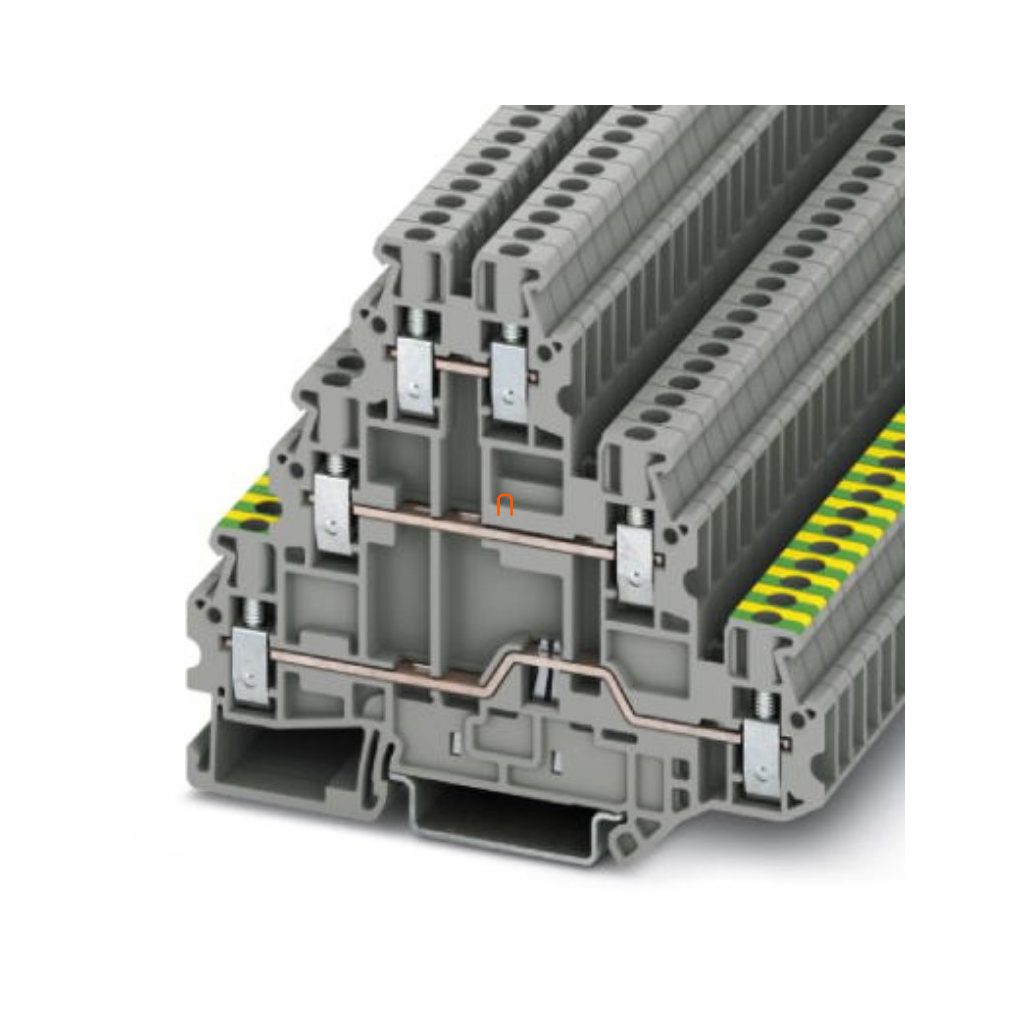 Clemă de serie pentru împământare UT 2,5-PE/L/L, Phoenix Contact, 3214301