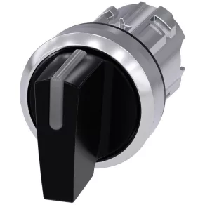   Cap de comutator Siemens 3SU1052-2BM10-0AA0, cu 3 poziții, negru, metal Sirius