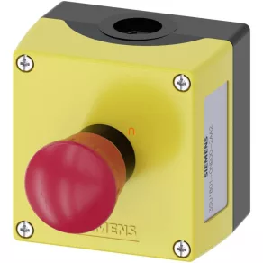   Buton de urgență în carcasă Siemens 3SU1801-0NB00-2AA2, 2NC, deblocare prin rotire, Sirius