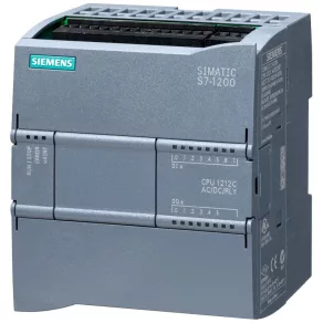  Siemens 6ES7212-1BE40-0XB0 CPU 1212C AC/DC/releu, 230 V c.a., 8 intrări digitale 24 V c.c., 6 ieșiri digitale cu releu, 2 intrări analogice