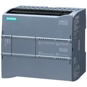   Siemens 6ES7214-1HG40-0XB0 CPU 1214C CPU compact DC/DC/releu, alimentare 24 Vcc, intrări digitale 14x24 Vcc, ieșiri digitale 10xreleu/2 A, intrări analogice 2x10 biți 0–10 Vcc