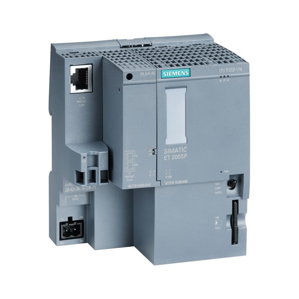 Siemens 6ES7510-1DJ01-0AB0 CPU 1510SP-1 PN, CPU standard, 100 kB prog./750 kB date, interfață PROFINET IO IRT, card de memorie Simatic necesar – În limita stocului disponibil!!!