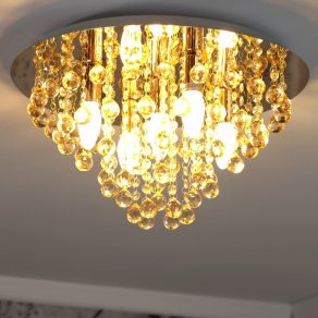   Candelabru glamouros din cristal, culoare chihlimbar, 46 cm - London Globo 63040545