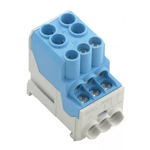   Clemă de racord pentru cablu principal 2×25/6×10 mm² albastră WPD 100, 1561920000 Weidmüller