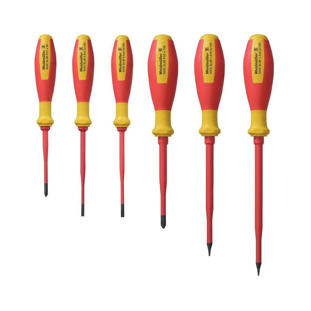 Set de șurubelnițe Weidmüller 1000V 6 bucăți SDI SET SLIM S3.5-6.5/PH1/2 2749580000