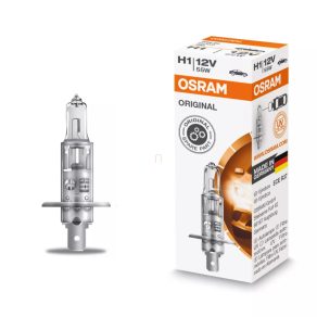   Bec halogen Osram Original Line 12V H1 pentru faruri, H1, 12 V, 55 W, 3200 K, 1550 lumeni, calitate de fabrică, durată lungă de viață, 64150 1 buc./cutie