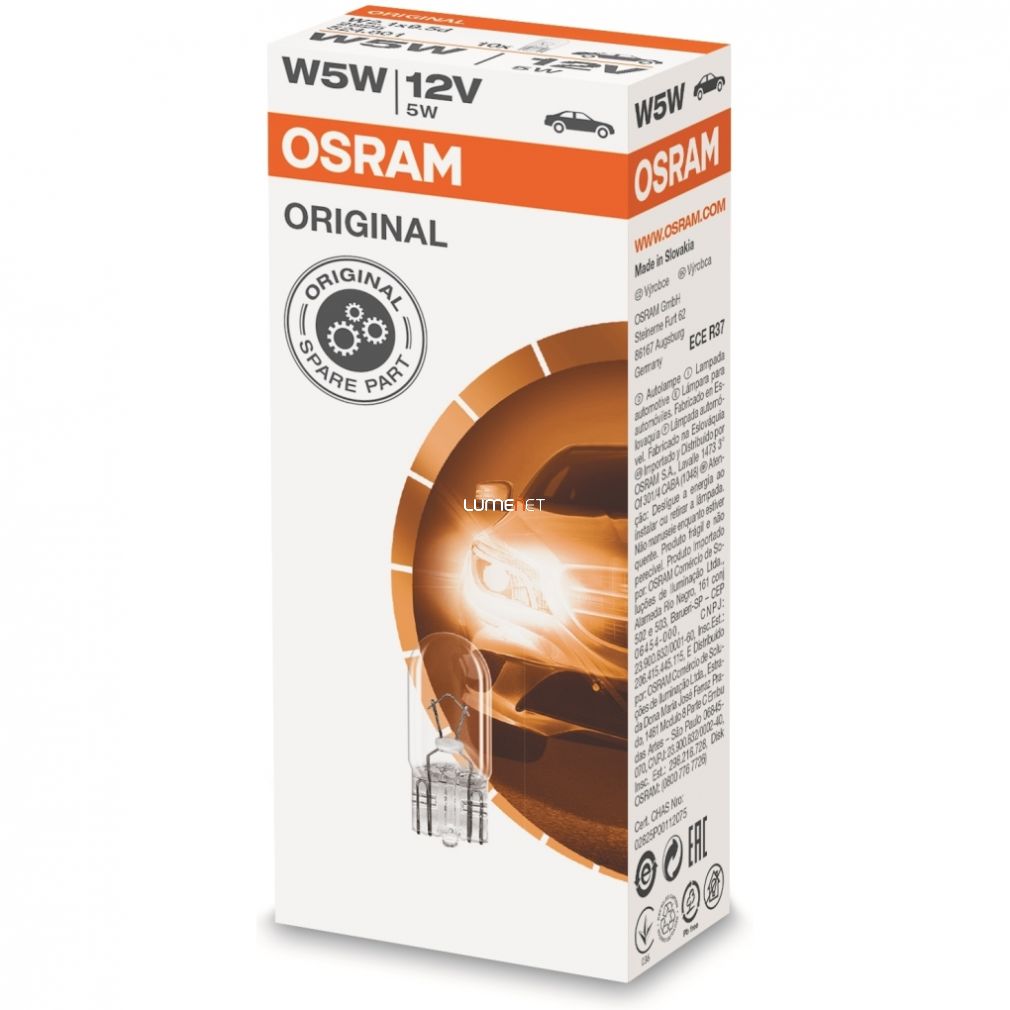 Osram Original Line 2825 W5W jelzőizzó 10db/csomag