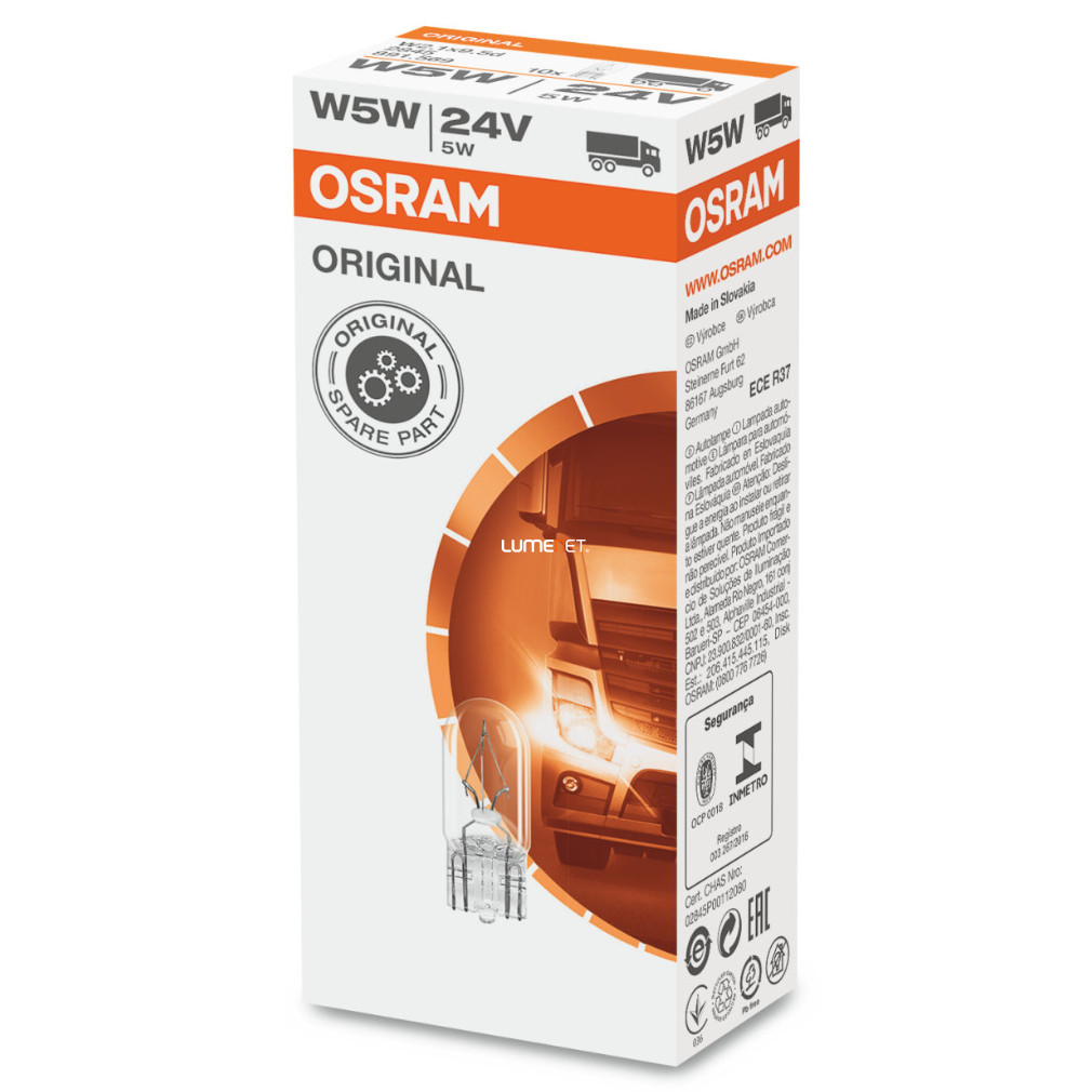 Osram Original Line 2845 W5W 24V bec pentru bord, 10 buc/pachet