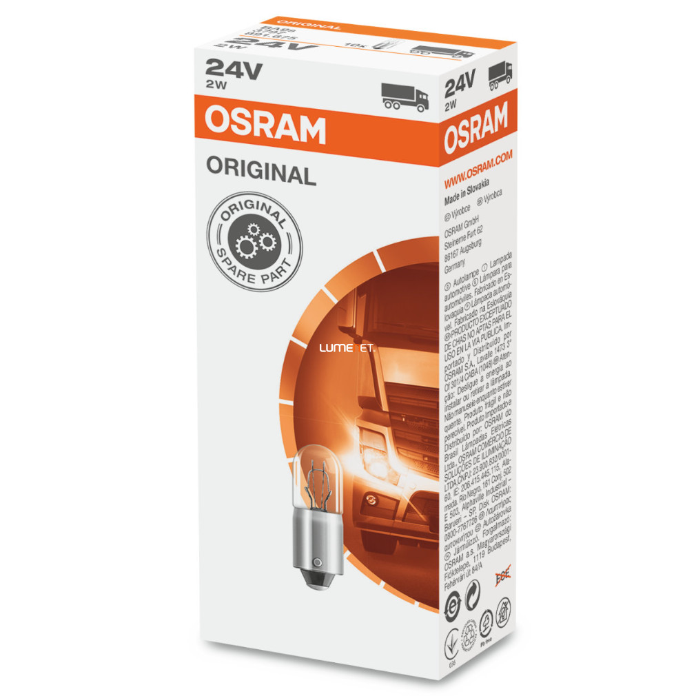 Osram Original 3797 24V BA9s jelzőizzó, 10db/csomag