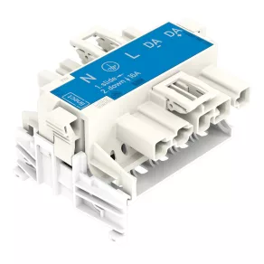 Conector Wago Linect în T, cu 5 poli, albastru (770-7105)