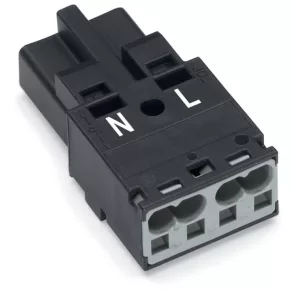 Conector Wago cu 2 poli, negru (770-212)