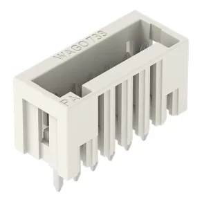   Conector Wago THR cu pini de lipit drepți 0,8 x 0,8 mm, gri deschis (733-334)