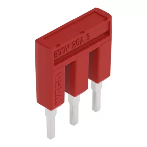   Conector de legătură cu părți laterale Wago TOPJOB_S pentru bornă 2002, 25 A, cu 3 ramuri, roșu (2002-403/000-005)