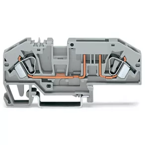 Bloc de borne cu siguranță Wago cu 2 fire, gri (282-696)
