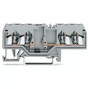 Bloc de conectare Wago cu 4 fire, gri (280-655/281-411)