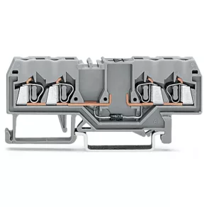   Bloc de conectare Wago pentru componente, 4 fire, gri (280-815/281-411)