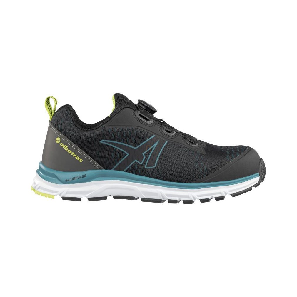 Munkavédelmi cipő Albatros AER55 IMPULSE BLACK BLUE LOW QL 41-es S1P ESD HRO SRA ALB-647502-41
