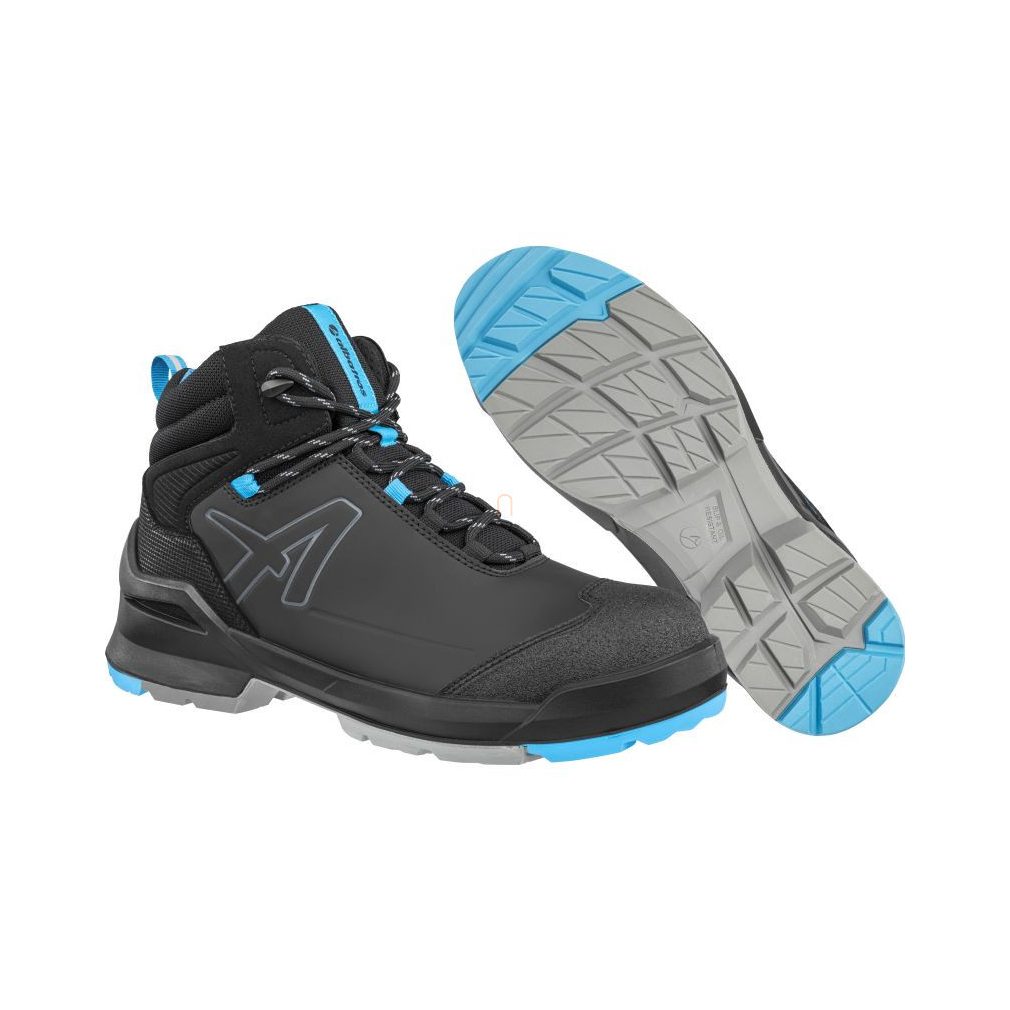 Munkavédelmi bakancs Albatros Taraval Black/Blue Mid 43-as S3L ESD FO SR ALB-638040-43