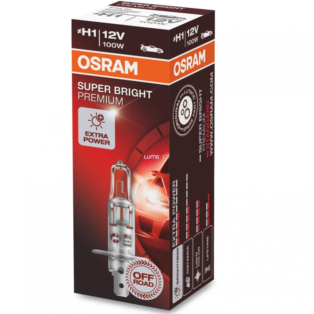 Osram Offroad Super Bright Premium 62200SBP H1 100W în cutie