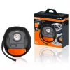 Osram Tyreinflate 200, compresor rapid pentru anvelope cu cablu rulabil de 3 m, timp de umflare de 4,5 minute, afișaj analogic și set de adaptoare, OTI200