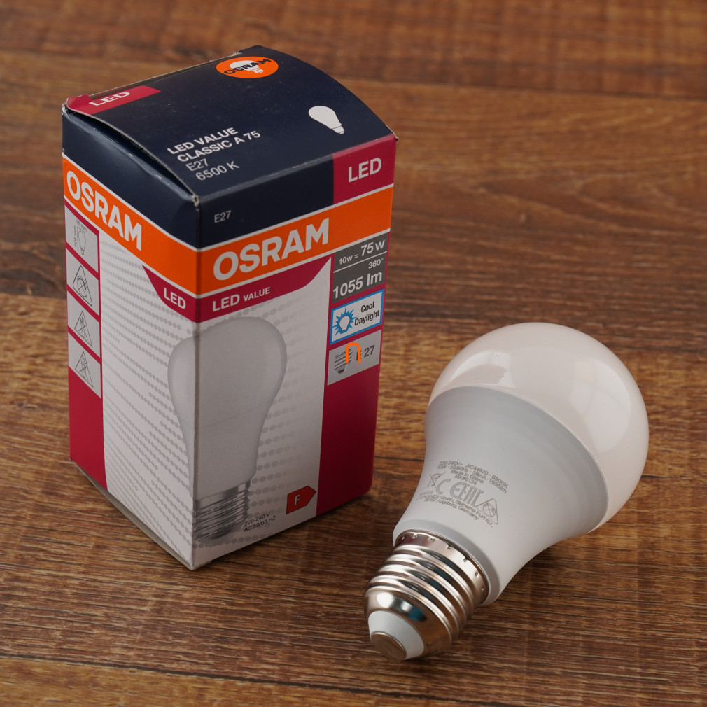 Osram E27 LED Value 10W 1055lm 6500K daylight 200° - înlocuiește becul de 75W