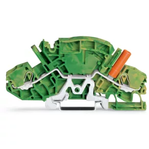  Clemă de legare la pământ Wago cu 2 fire, 6 mm², verde-galben (2007-8807)