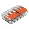 Conector Wago pentru cabluri torsadate de 5 fire, 0,2–4 mm², 32 A (221-415)