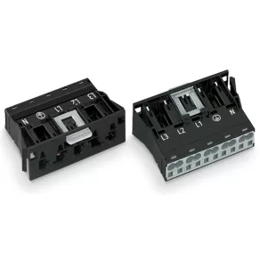 Conector cu fixare prin presare Wago, negru (770-715)
