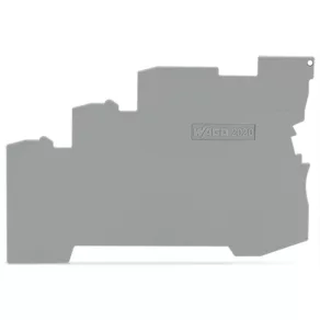   Terminal Wago și placă de răspuns, grosime 1 mm, pentru bloc terminal cu 3 fire, gri (2020-5391)