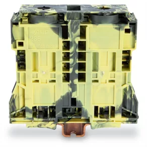   Clemă de legătură Wago cu 2 fire, 185 mm², gri-galben închis (285-1181)