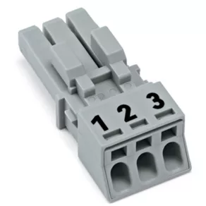 Conector Wago cu 3 poli, gri (890-243)