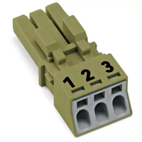 Conector Wago cu 3 poli, verde deschis (890-263)