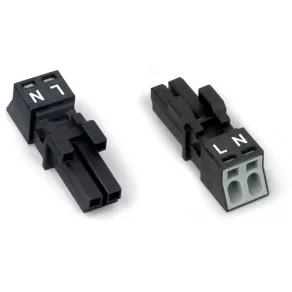 Conector Wago cu 2 poli, negru (890-202)