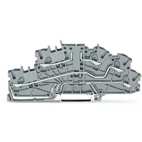   Bloc de conexiuni Wago cu mai multe etaje, 4 mm², fără contact cu lamă, gri (2003-6661)