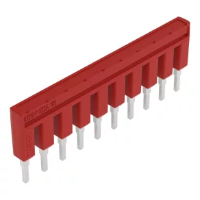 Conector Wago, cu 10 poli, izolat, roșu (2002-410/000-005)