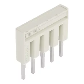   Conector de legătură Wago, izolat, cu 5 poli, gri deschis (2001-405)