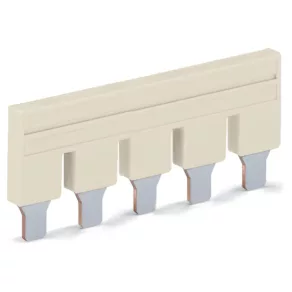   Conector de legătură izolat Wago cu 5 poli, 57 A, gri deschis (2010-405)