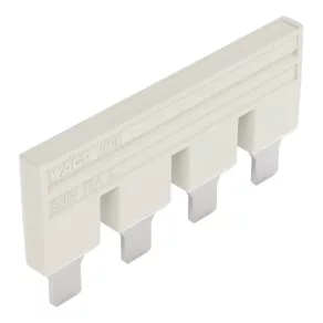   Conector de legătură Wago, izolat, cu 4 poli, gri deschis (2016-404)
