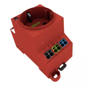 Conector Wago pentru montare pe șină, roșu (709-583)