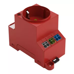 Conector Wago pentru montare pe șină, roșu (709-583)
