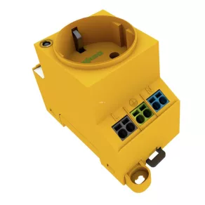 Conector Wago pentru montare pe șină, galben (709-582)