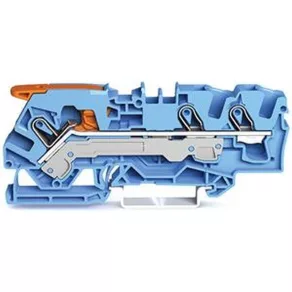   Clemă de legătură cu 3 fire Wago, 6 mm², albastră (2106-1304)