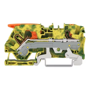   Clemă de legare la pământ Wago cu 2 fire, 6 mm², verde-galben (2106-5207)